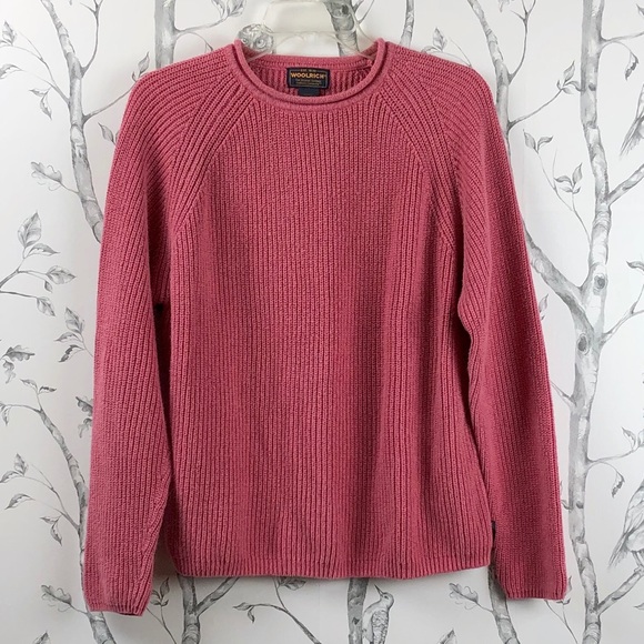 Vintage 90s WOOLRICH pink ribbed crewneck sweater - Picture 4 of 10